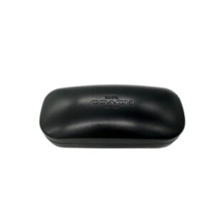 Coach Hard Clamshell Black COACH Embossed Leather Sunglasses Eyeglasses Case